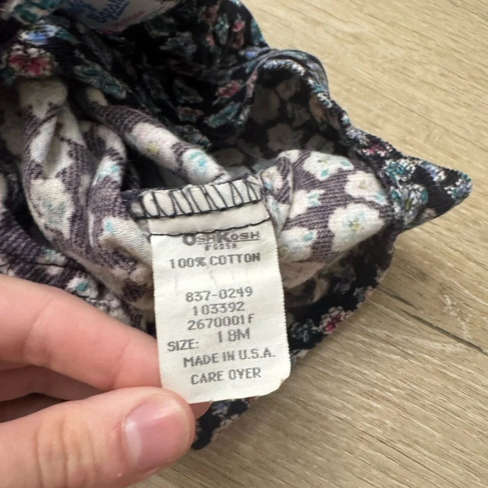 Vintage Oshkosh B’gosh Floral Kids Overalls - Picture 7 of 7